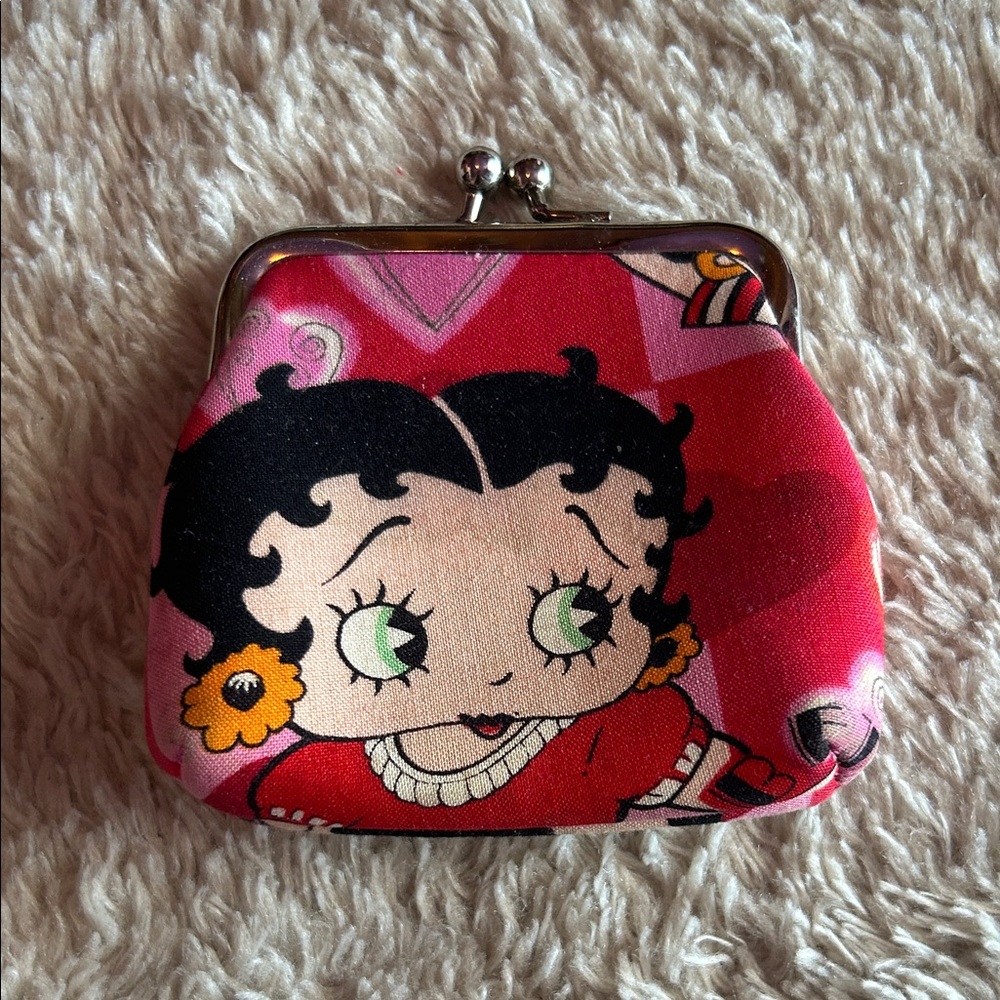 Betty Boop Pink Red Coin Purse